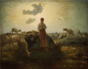 牛群的守护者 作者 Jean-Francois Millet
