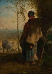小牧羊女 作者 Jean-Francois Millet