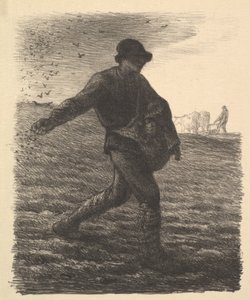 播种者，1851年。 作者 让·弗朗索瓦·米勒