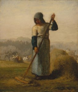 耙子的女人，可能是1856-57， 作者 让·弗朗索瓦·米勒