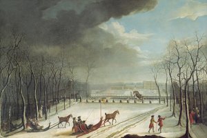 1767年，康德王子在雪橇中狩猎 作者 让·弗朗索瓦·佩德里克斯
