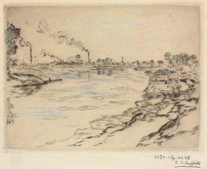 塞纳河，1894年在亚尼斯。