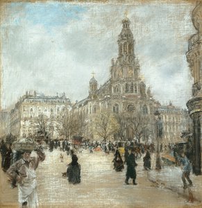 巴黎Trinité广场，约1886年。
