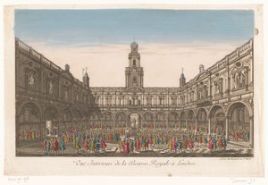 伦敦皇家交易所内景
Vuë interieure de la Bourse Royale à Londres（物品上的标题） 作者 让·弗朗索瓦·道蒙