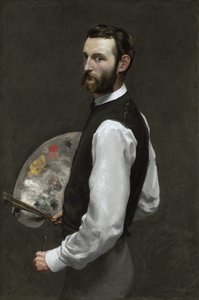 自画像，1865-66年 作者 让·弗雷德里克·巴齐尔