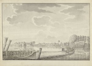1787 年在 Ouderkerk aan de Amstel 的袭击 作者 Jean George Teissier（艺术家签名）