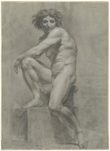 坐着的男性裸体 Soleticare