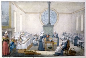 Children found (orphanage) - Lithography by Marlet, late 19th century 作者 让·亨利·马莱特