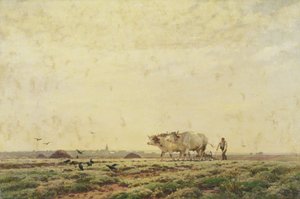 第一次犁沟，高级阿尔萨斯或劳动者，1883年 作者 让·亨利·祖伯