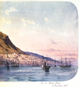 1865年12月7日，香港的景色》。   作者 让·亨利·祖伯