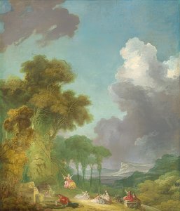 秋千。约于1775-80 作者 Jean Honore Fragonard