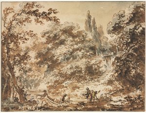 公园风景 作者 Jean-Honore Fragonard