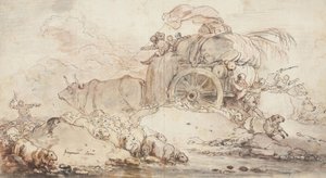 失速的购物车，1759年 作者 让·奥诺雷·弗拉戈纳尔