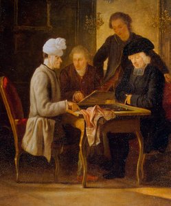 伏尔泰在棋桌上》，1750至1775年间。