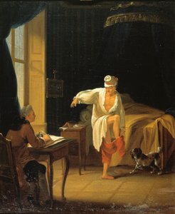 伏尔泰在费尔尼起床，约1772年。