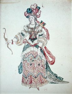弓的女人，戏剧服装设计（纸上的wc） 作者 简二世