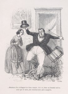 ......很高兴能如此便宜地逃脱。出自《人类生活的小苦难》，1843年。 作者 让·伊格纳斯·伊西多尔·杰拉德