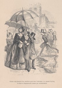 我太需要一辆公共汽车了，但只要一开始下雨，它们似乎都会被......，1843年。 作者 让·伊格纳斯·伊西多尔·杰拉德