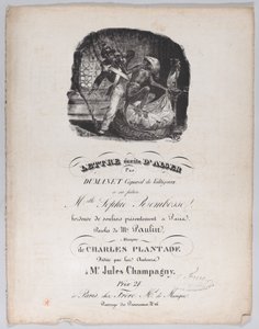 写自阿尔及尔的信，约1835年。 作者 让·伊格纳斯·伊西多尔·杰拉德