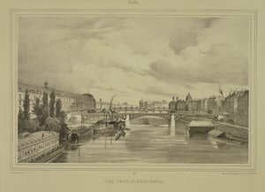 Pont Royal的视图，由Auguste Bry出版