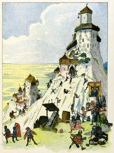 《阿尔萨斯的故事》讲述了汉西叔叔的孩子们，作者：Jean Jacques Waltz dit Hansi (1873-1951)，私人收藏：Siege du chateau D