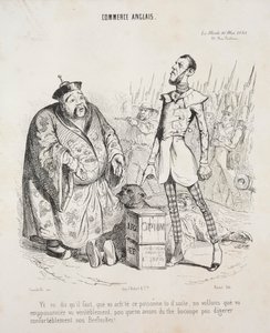 英国贸易。  我们希望您能马上买下这颗豌豆，并妥善交给我们，这样我们就能喝上一杯好茶，舒舒服服地消化我们的牛肉饼了！ 作者 让-雅克·格兰维尔