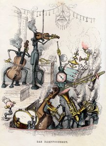 蒸汽音乐会，1844年。   作者 让-雅克·格兰维尔