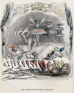 芭蕾舞的启示，19世纪40年代。   作者 让-雅克·格兰维尔