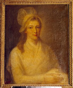玛丽·安妮·夏洛特·科戴 (1768-1793) 的肖像，Jean Jacques Hauer (1751-1829) 于 1793 年作画。暗淡 0.61 x 0.47 m。 凡尔赛宫，城堡博物馆