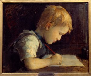 小作家保罗·亨纳 (1860-1867) 艺术家的侄子让·雅克·亨纳 (1829-1905) 绘画 19 世纪巴黎，小皇宫博物馆