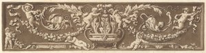 饰有普蒂、刺桐叶和水果花环的门楣，来自《Diff...回忆》，1784年。