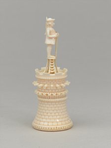 白鸦，棋子，印度，约1820年 作者 让·雅克·谢勒