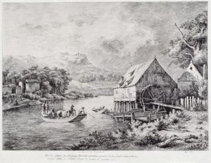 1774年在河岸上的磨坊