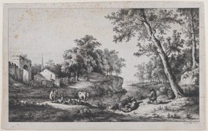 安布罗内的风景，1796年。