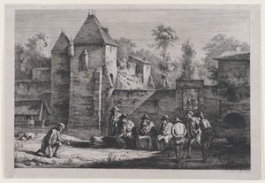 瓦埃斯的老门，里昂，1803年。