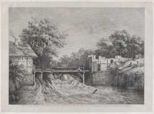 水磨坊，根据Ruisdaël的画作，1782年。