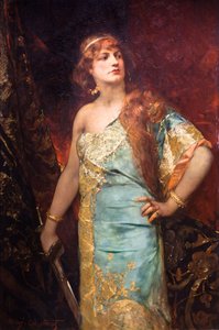 朱迪斯，约 1885 年（布面油画） 作者 让·约瑟夫·本杰明·康斯坦斯