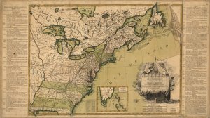 1783 年《和平条约》签订后的美利坚合众国地图。 作者 让·拉特