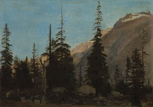 高山景观：瑞士Handegg，1850年代。 作者 让·莱昂·杰罗姆