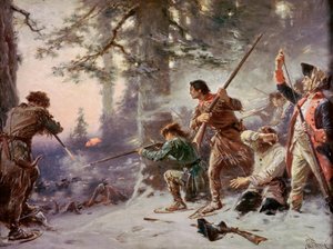 1757 年雪鞋之战 作者 让·莱昂·杰罗姆