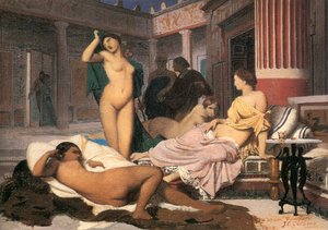 希腊室内素描，1848年。 作者 让·莱昂·杰罗姆