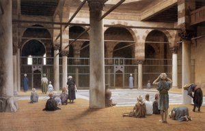 让-莱昂-杰罗姆 1870 年的清真寺内景 罗切斯特大学纪念艺术馆 作者 让·莱昂·杰罗姆
