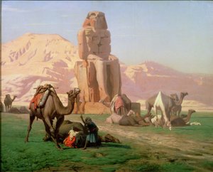 门农巨像，1857年 作者 让·莱昂·杰罗姆