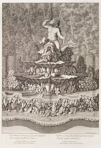 喷泉与丘比特由Gaspar Marcy在凡尔赛，1676年 作者 让·勒帕特雷