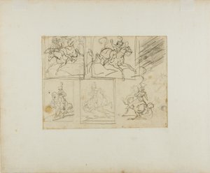 骑兵小号手和波兰长枪兵的四幅速写 作者 让·路易·安德烈·西奥多·杰里科