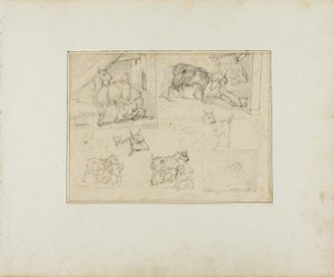 山羊素描 作者 让·路易·安德烈·西奥多·杰里科