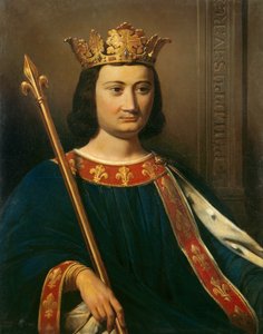 法国国王菲利普四世 (1268 - 1314) 的肖像。 Jean-Louis Bezard (1799-1881) 的绘画。