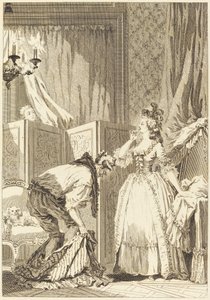 戴绿帽子的人，被打得很开心 作者 Jean Louis Delignon 和 Antoine Jean Duclos 在 Jean Honoré Fragonard 之后