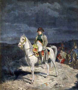 1814年马背上的法国皇帝拿破仑一世--根据麦索尼耶的作品雕刻。 作者 让·路易斯·欧内斯特·迈森尼尔