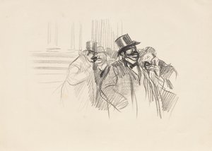 在证券交易所，c。 1900年。 作者 让·路易·佛兰
